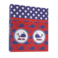 Whale 3 Ring Binder - Full Wrap - 1" (Personalized)