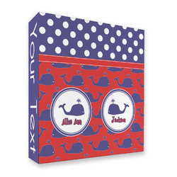 Whale 3 Ring Binder - Full Wrap (Personalized)
