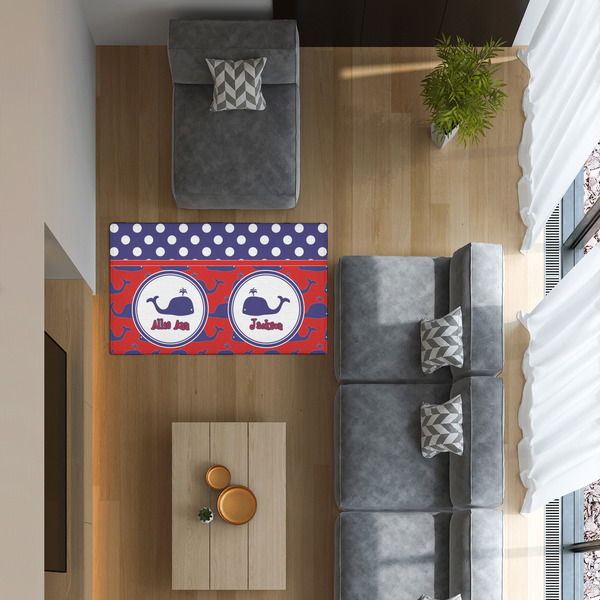 Whale 3'x5' Indoor Area Rugs - IN CONTEXT