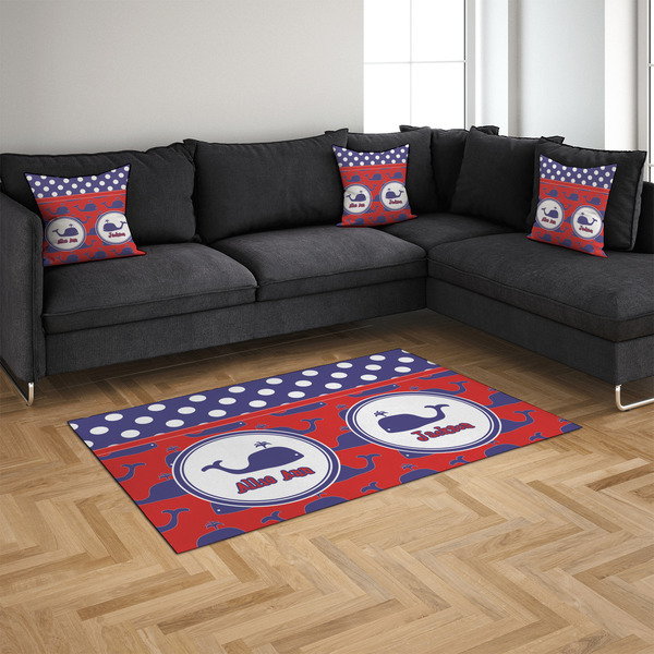 Whale 4'x6' Indoor Area Rugs - IN CONTEXT