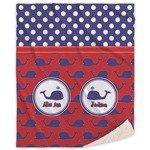 Whale Sherpa Throw Blanket (Personalized)