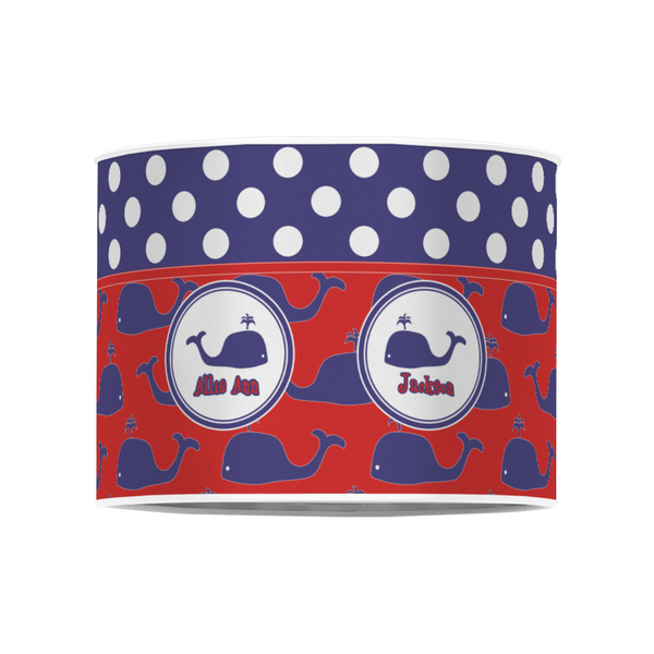 Whale 8" Drum Lampshade - FRONT (Poly Film)