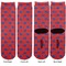 Whale Adult Crew Socks - Double Pair - Front and Back - Apvl