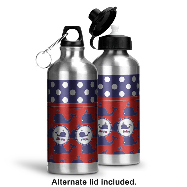 Whale Aluminum Water Bottle - Alternate lid options