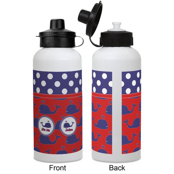 Whale Aluminum Water Bottle - White APPROVAL