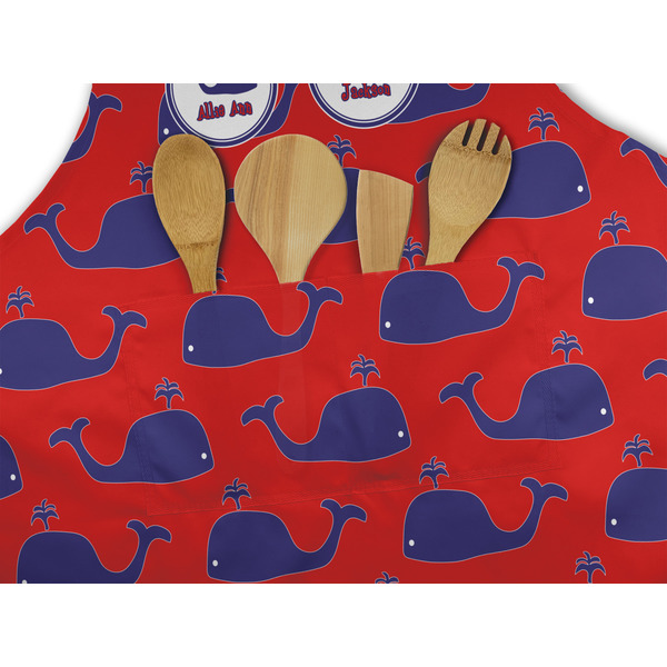 Whale Apron - Pocket Detail with Props