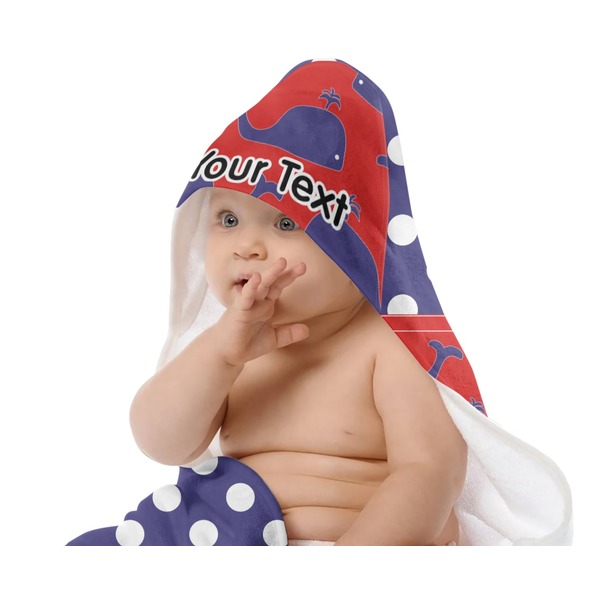 Whale Baby Hooded Towel on Child