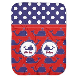 Whale Baby Swaddling Blanket (Personalized)