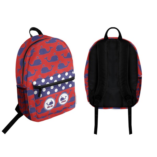 Whale Backpack front and back - Apvl