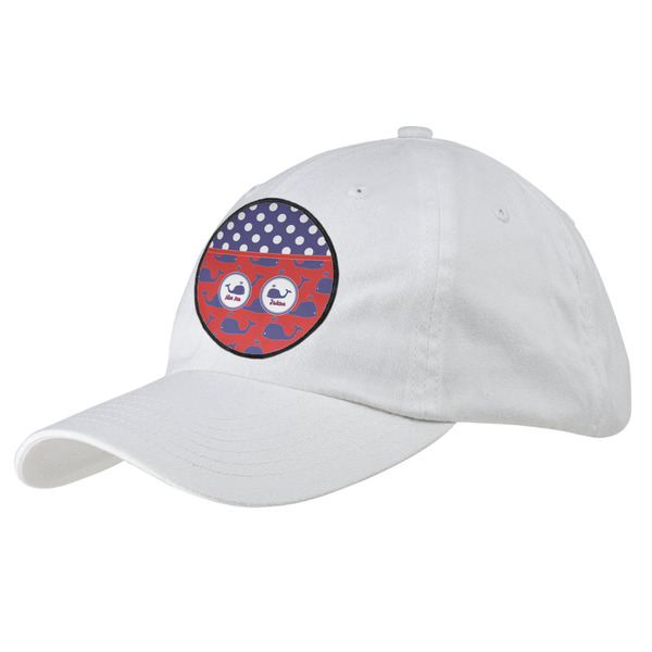 Custom Whale Baseball Cap - White (Personalized)