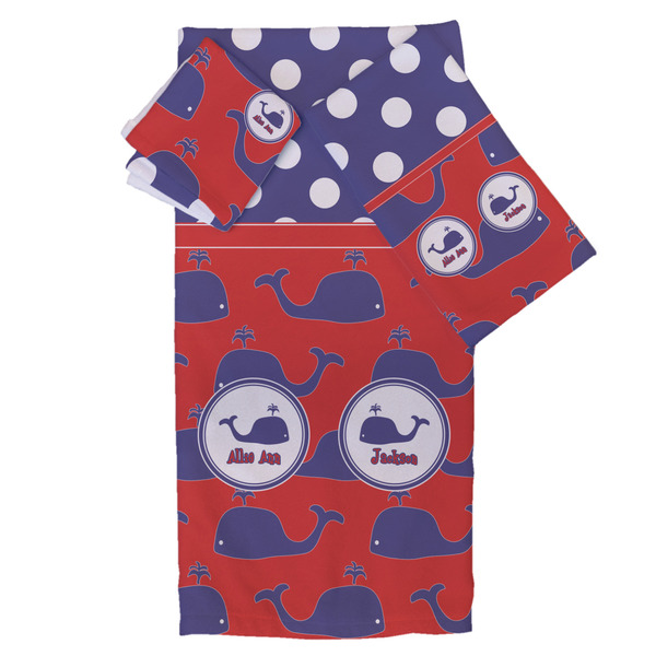 Custom Whale Bath Towel Set - 3 Pcs (Personalized)