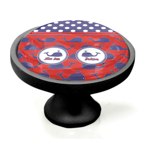 Whale Black Custom Cabinet Knob (Side)