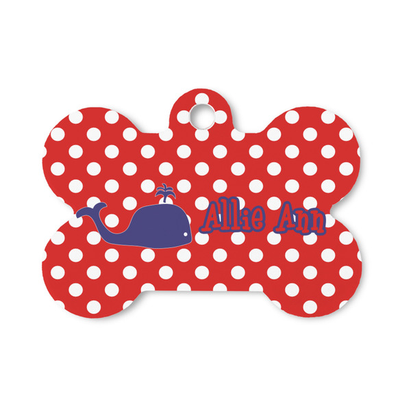 Custom Whale Bone Shaped Dog ID Tag - Small (Personalized)