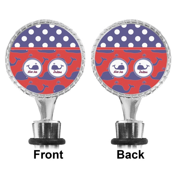 Whale Bottle Stopper - Front and Back