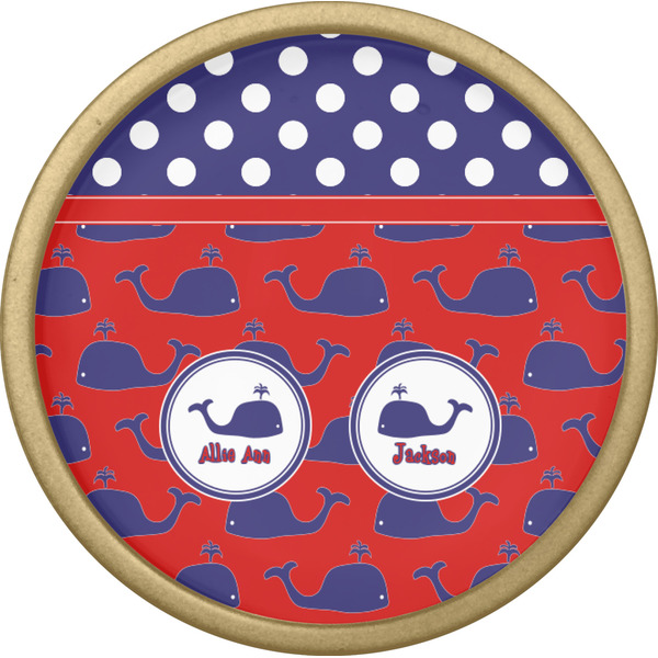 Whale Cabinet Knob - Gold - Front