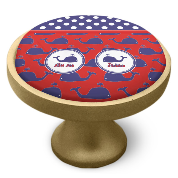 Whale Cabinet Knob - Gold - Side