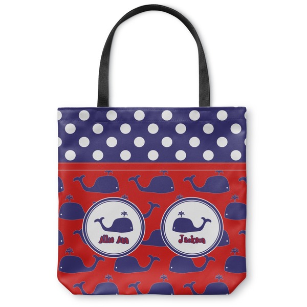 Custom Whale Canvas Tote Bag (Personalized)