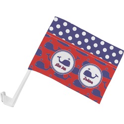 Whale Car Flag - Small w/ Name or Text