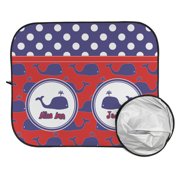 Whale Car Sun Shades - FOLDED & UNFOLDED