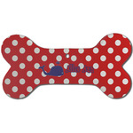 Whale Ceramic Dog Ornament - Front w/ Name or Text