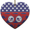 Whale Heart Ceramic Ornament w/ Name or Text