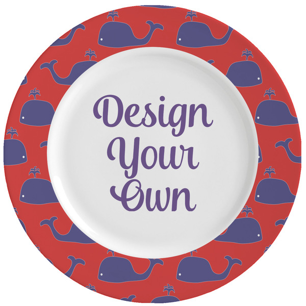 Custom Whale Ceramic Dinner Plates (Set of 4) (Personalized)