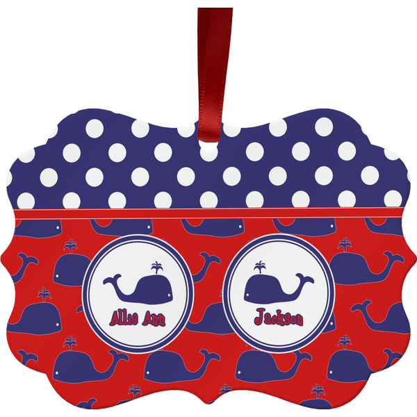 Whale Christmas Ornament (Front View)