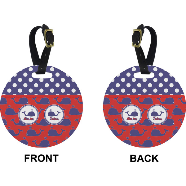 Whale Circle Luggage Tag (Front + Back)