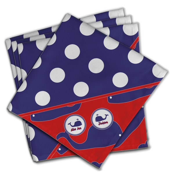 Custom Whale Cloth Napkins (Set of 4) (Personalized)