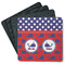 Whale Square Rubber Backed Coasters - Set of 4 (Personalized)