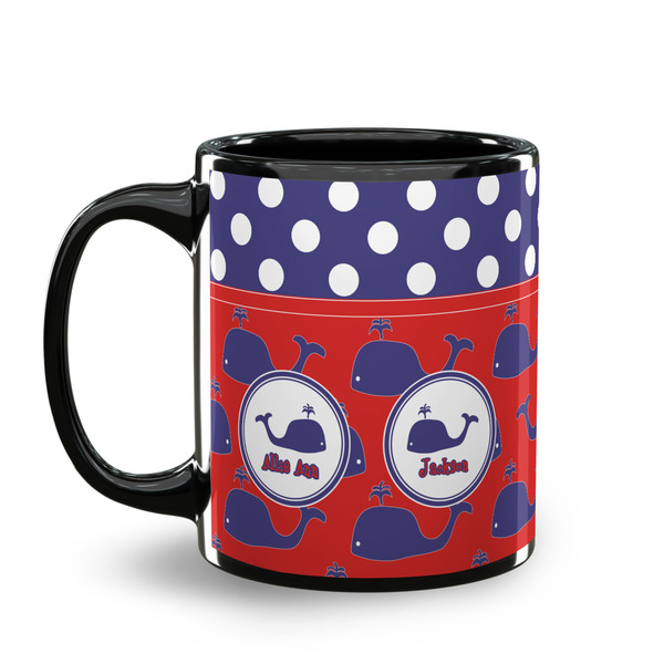Whale Coffee Mug - 11 oz - Black