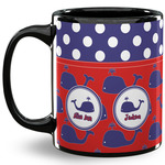 Whale 11 Oz Coffee Mug - Black (Personalized)