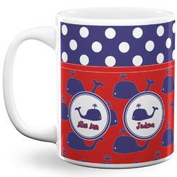 Whale 11 Oz Coffee Mug - White (Personalized)