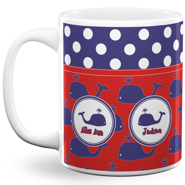 Custom Whale 11 Oz Coffee Mug - White (Personalized)