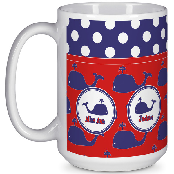 Custom Whale 15 Oz Coffee Mug - White (Personalized)