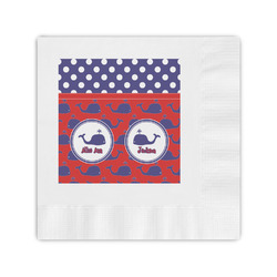 Whale Coined Cocktail Napkins (Personalized)