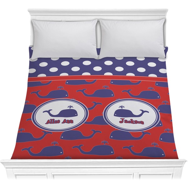 Custom Whale Comforter - Full / Queen (Personalized)
