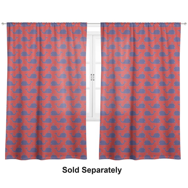 Custom Whale Curtain Panel - Custom Size