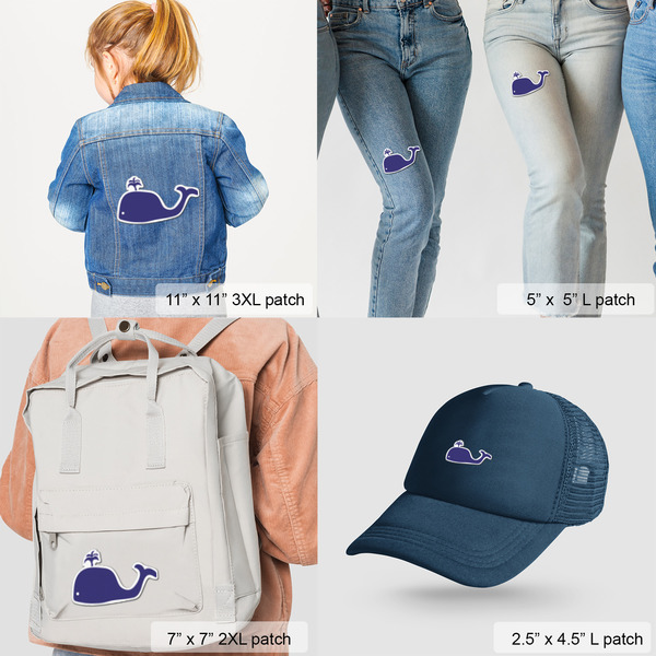 Whale Custom Shape Iron On Patches - LIFESTYLE