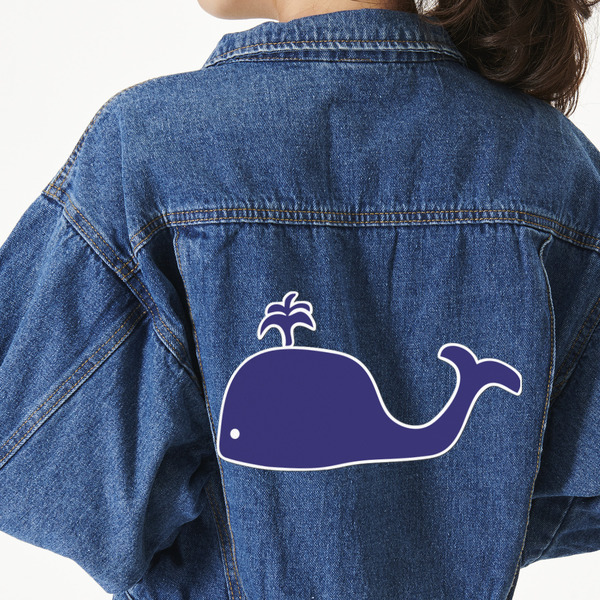 Custom Whale Twill Iron On Patch - Custom Shape - 3XL