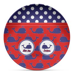 Whale Microwave Safe Plastic Plate - Composite Polymer (Personalized)