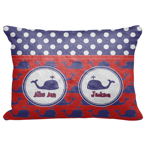 Custom Whale Decorative Baby Pillowcase - 16"x12" w/ Name or Text