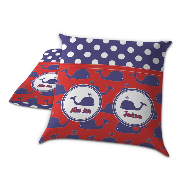Whale Decorative Pillow Case - TWO