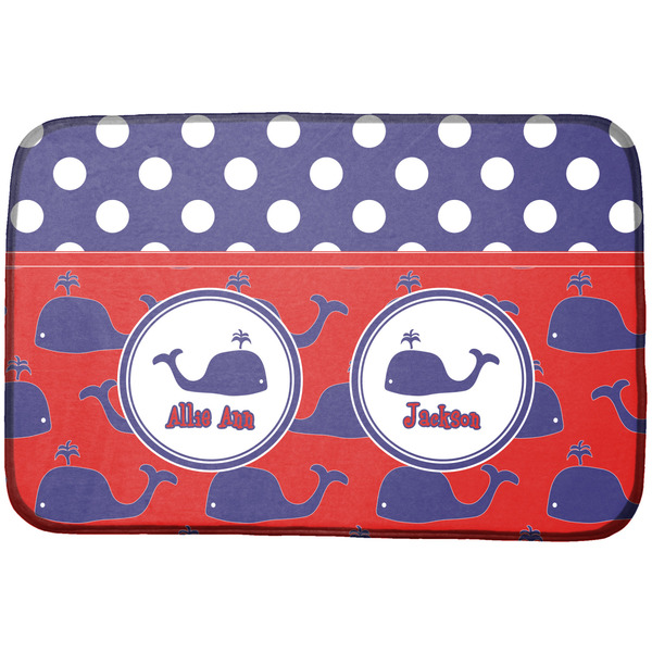 Custom Whale Dish Drying Mat w/ Name or Text