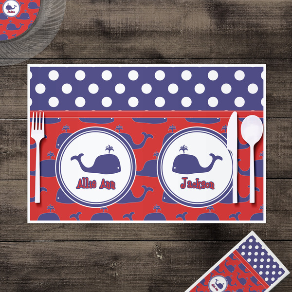 Whale Disposable Paper Placemat - In Context