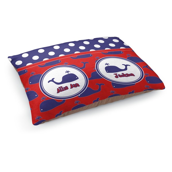 Custom Whale Dog Bed - Medium w/ Name or Text