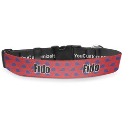 Whale Deluxe Dog Collar - Medium (11.5" to 17.5") (Personalized)