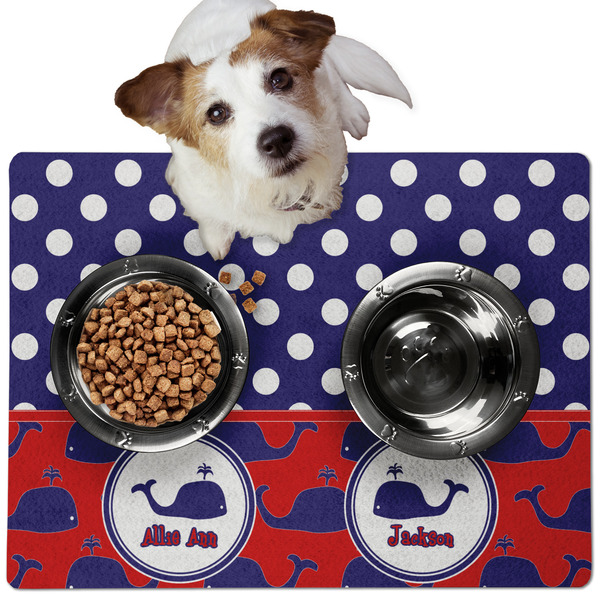 Whale Dog Food Mat - Medium LIFESTYLE