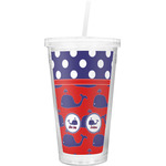 Whale Double Wall Tumbler with Straw (Personalized)