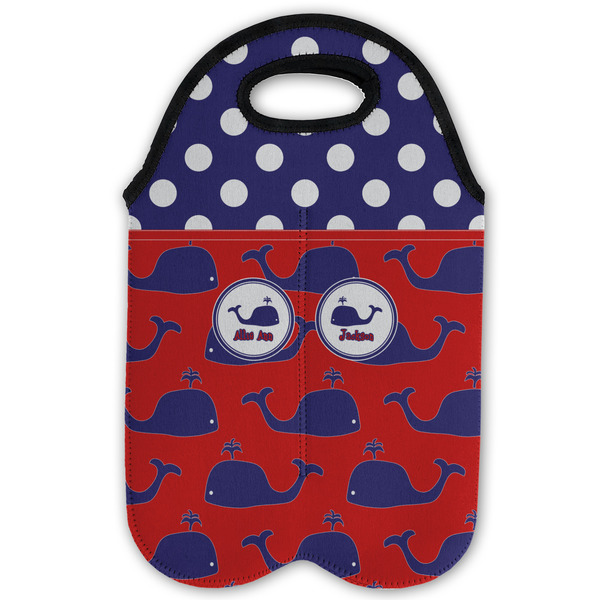 Whale Double Wine Tote - Flat (new)